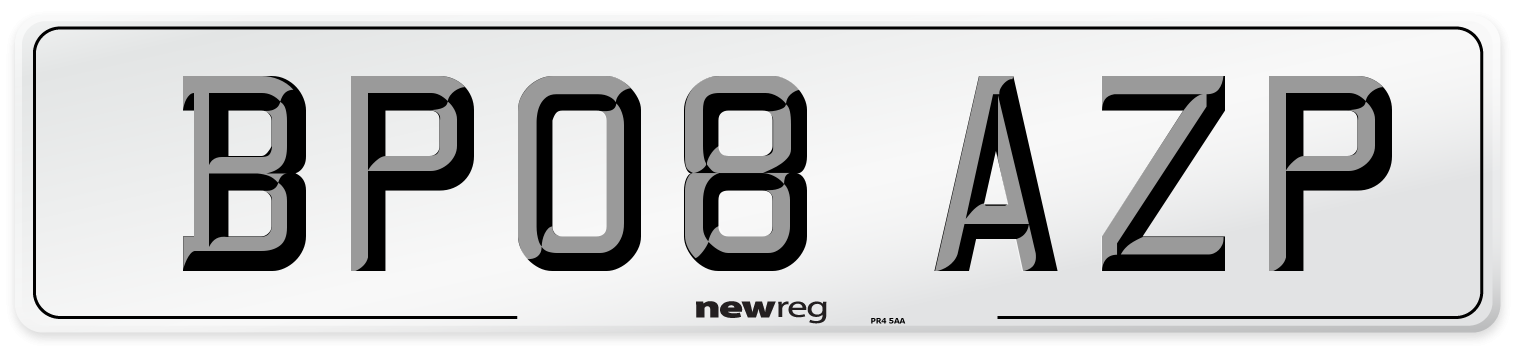 BP08 AZP Number Plate from New Reg